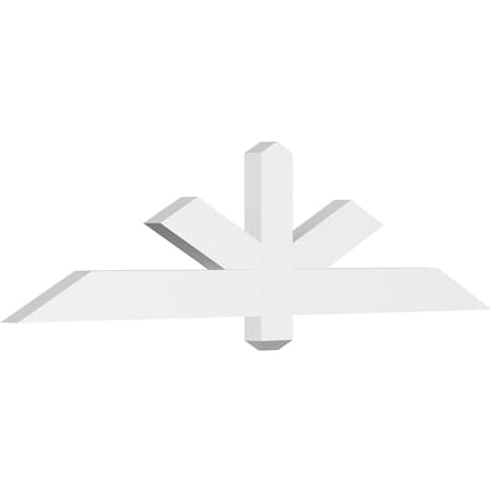 Ekena Millwork Kennewick Architectural Grade PVC Gable Bracket, 60"W x 15"H x 2"D x 4"F, 6/12 Pitch GBP060X15X0204KEN00